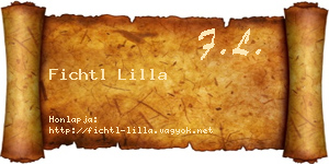 Fichtl Lilla névjegykártya